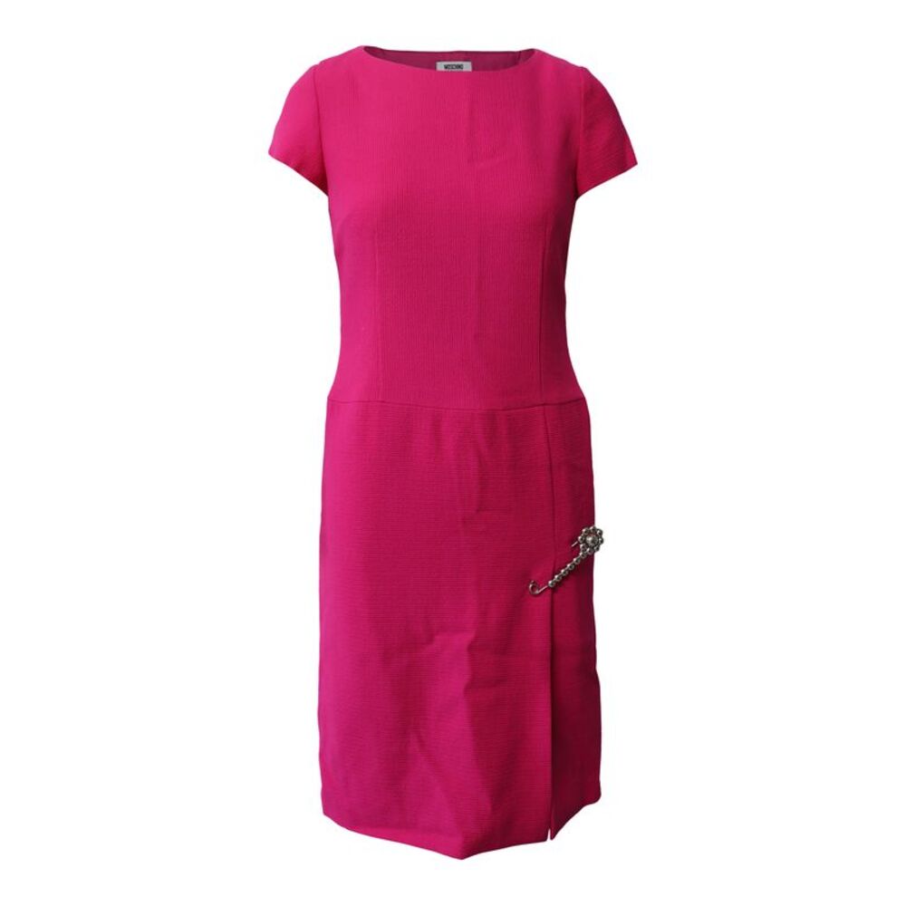 Moschino Cheap and Chic Sheath Dress in Hot Pink Wool